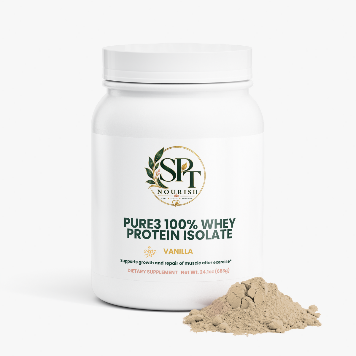 Pure3 100% Whey Protein Isolate (Vanilla)